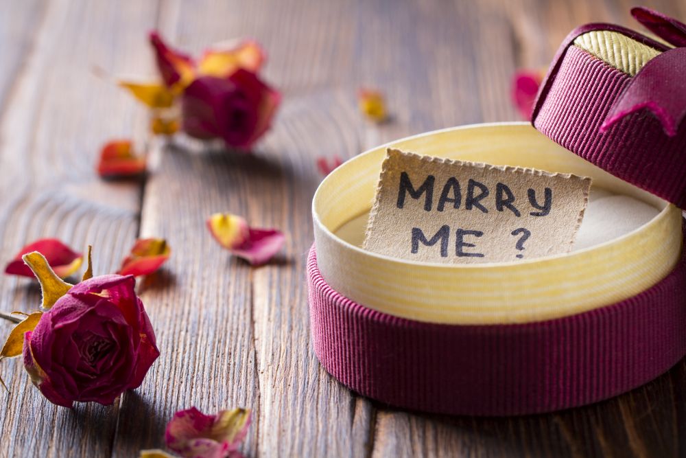 02 HOCHZEIT.de Ratgeber Vor der Hochzeit Heiratsantrag mit Rosen iStock 833171026 2018 01