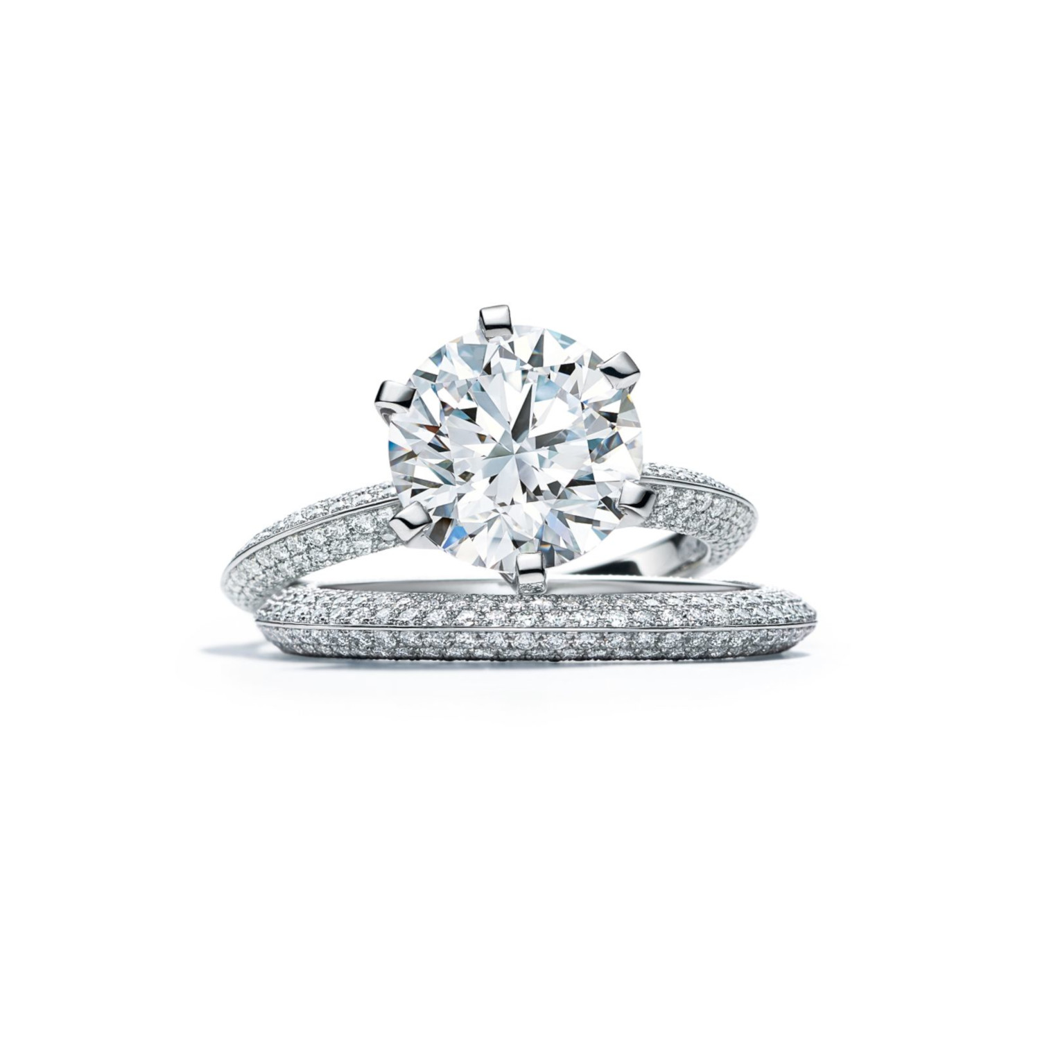 0601 Tiffany Diamantschmuck Kollektion 2018 Trauring Pave Tiffany Setting