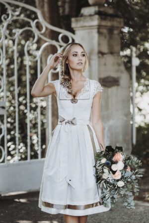 Dirndl Murielle Hochzeit (Creme)