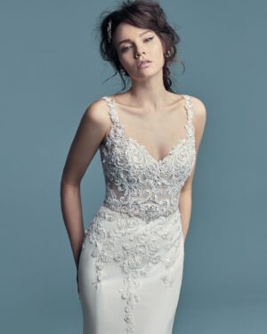 011 Maggie Sottero Brautmode Brautkleid Kollektion 2018 Maggie Sottero Alaina 8MC734 Alt1