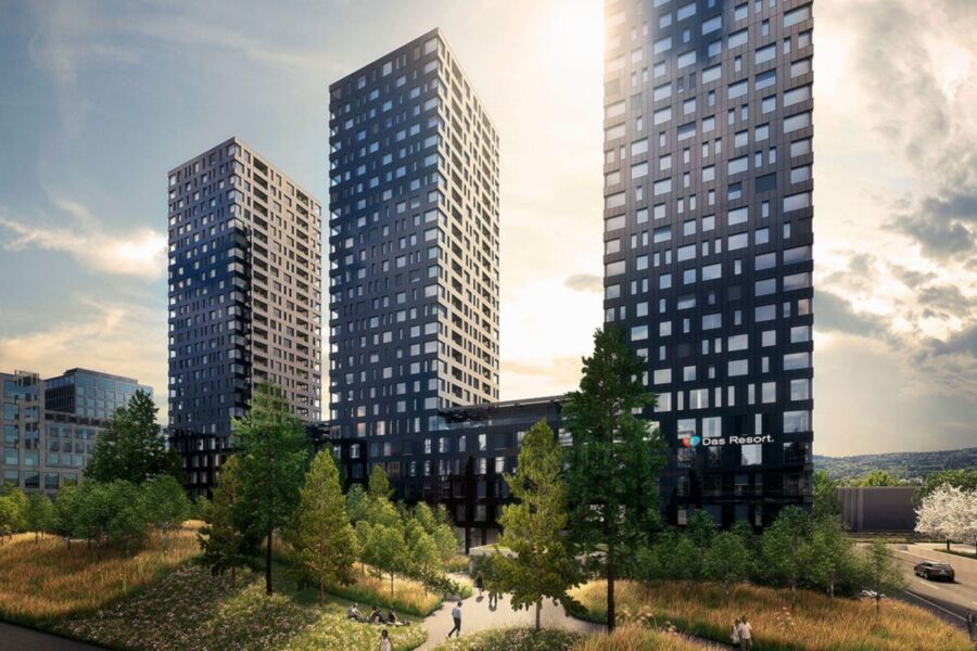 06 01 aja Hotels Wellnesshotels Flitterwochen Location 2019 Zuerich Facade Vulcano Towers