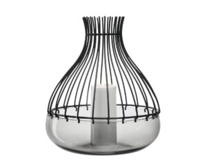 Windlicht GIARDINO 2-teilig 28,8 cm schwarz
