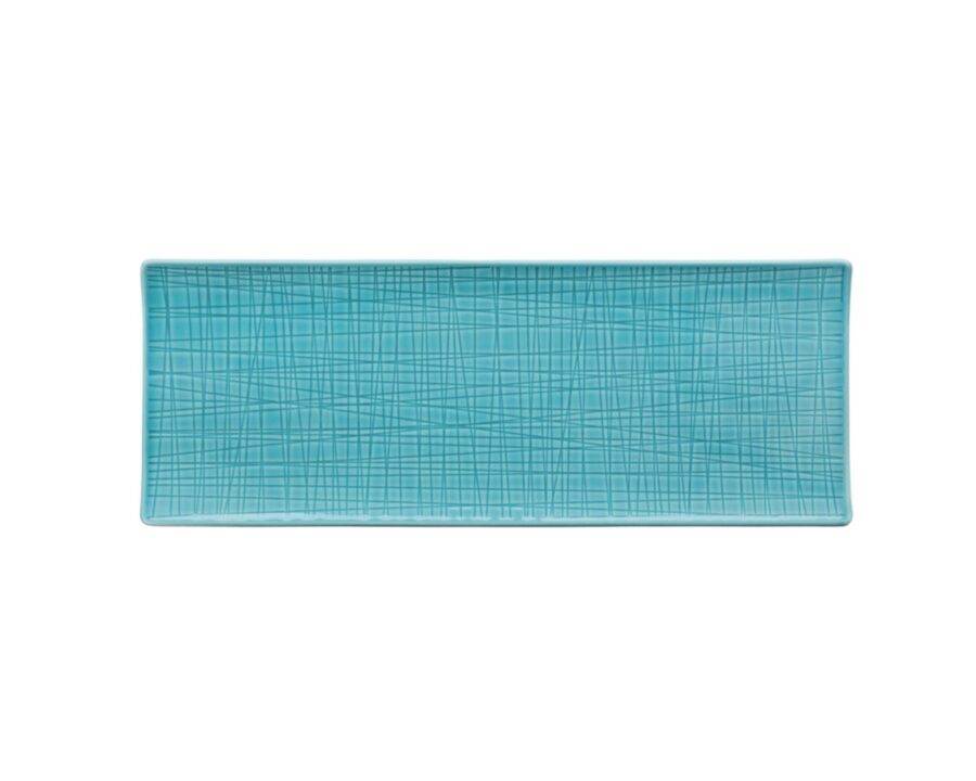 66 08 Rosenthal Hochzeitsgeschenke 2018 Mesh Aqua Platte 34x13cm flach
