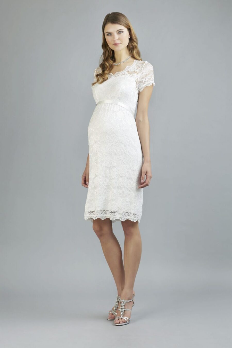 04 Sweetbelly Brautkleider fuer Schwangere Kollektion 2019 Abby ivory short