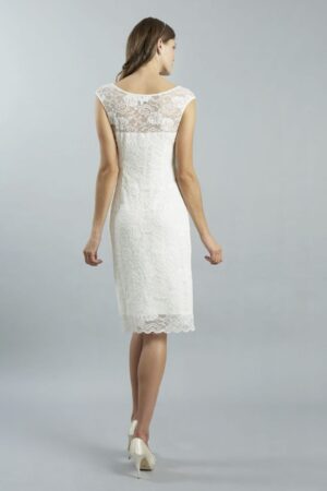 07 Sweetbelly PaM Brautkleider fuer Schwangere Kollektion 2019 Joelle ivory short back non maternity 1