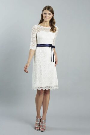 19 Sweetbelly PaM Brautkleider fuer Schwangere Kollektion 2019 Melody ivory short Satina midnight blue non maternity 1