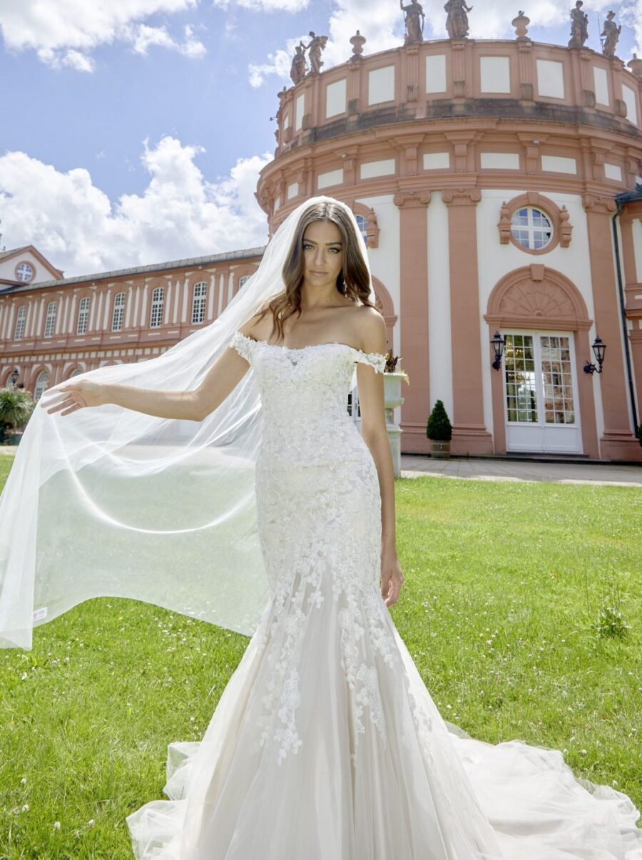 536 Euro Mode Donner Brautmoden Brautkleider Kollektion 2020 Diane Legrand 7627 28