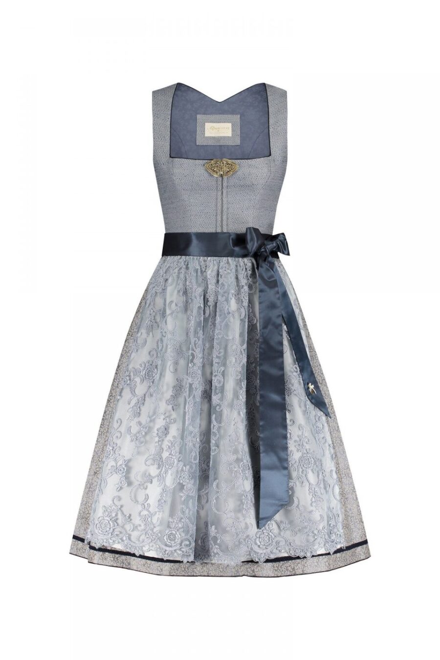 20 Alpenherz Hochzeitsdirndl Trachten Brautmode Kollektion 2020 Mila blau 3