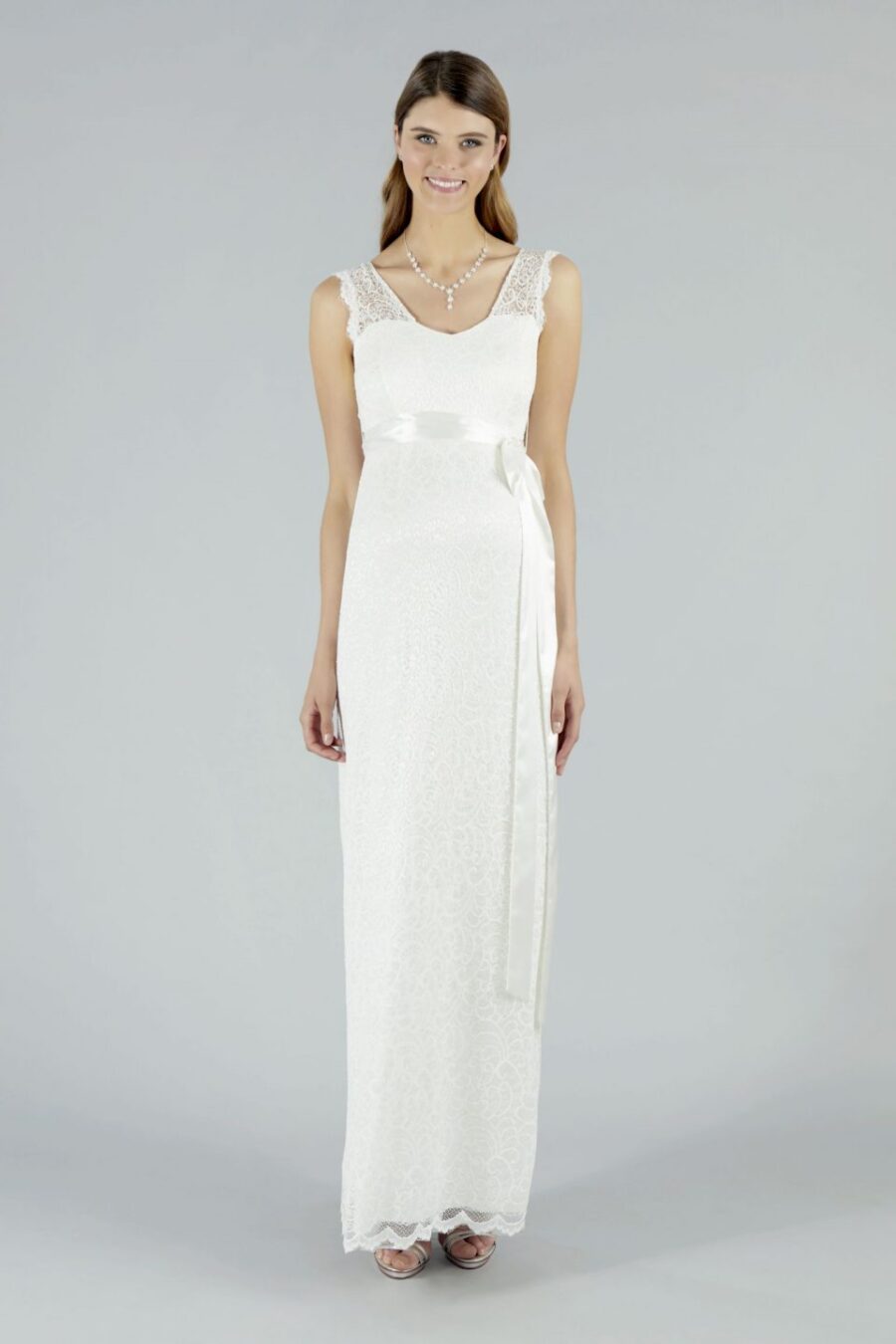 12 Sweetbelly Brautkleider fuer Schwangere Kollektion 2020 Kelly long ivory front