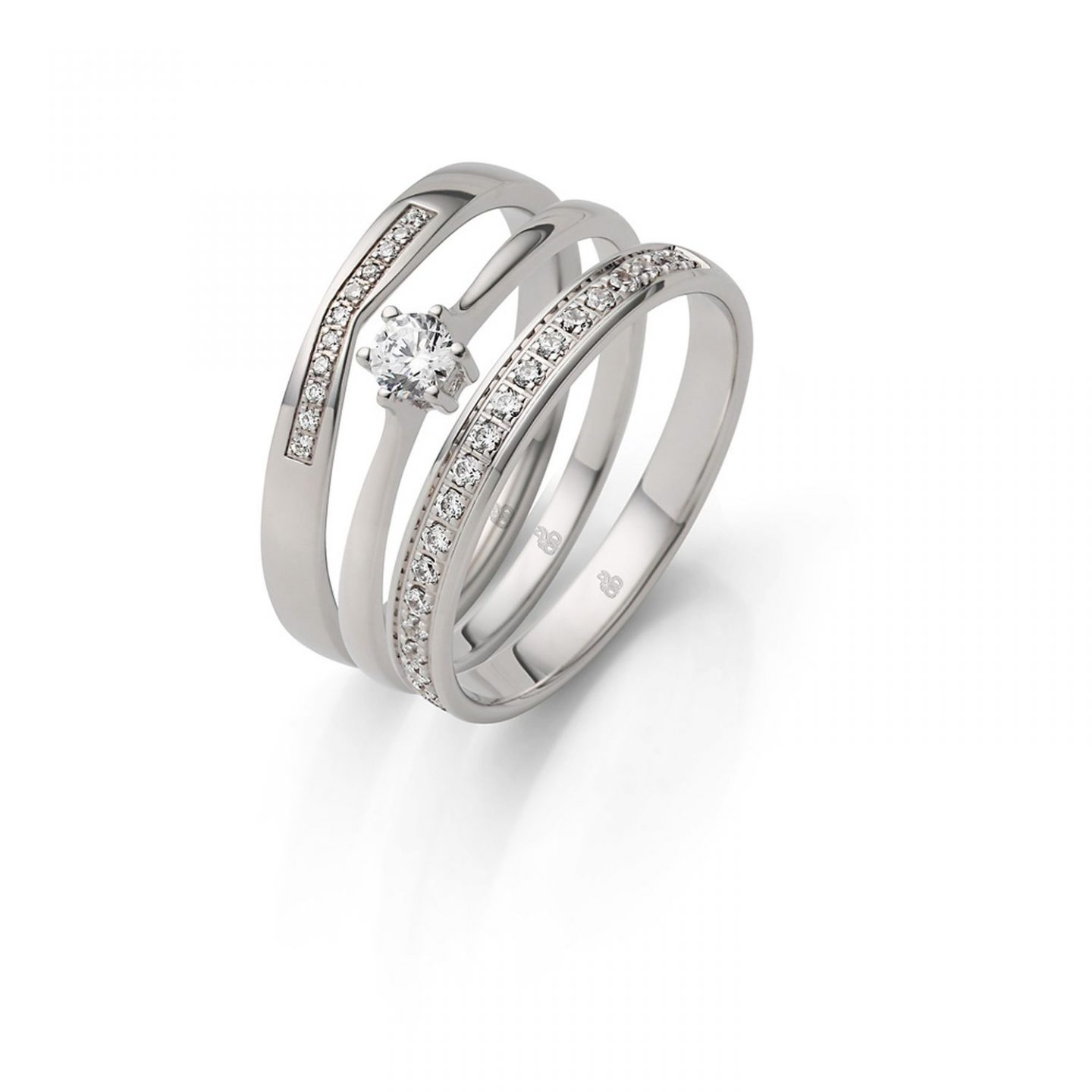 20 01 Rauschmayer Trauringe Eheringe Kollektion 2020 Signature TriSet 2nd 11 02087 028 51 00013 000 11 02006 027