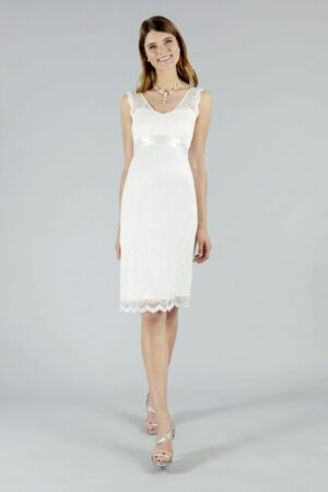 21 Sweetbelly Brautkleider fuer Schwangere Kollektion 2020 Kelly short front