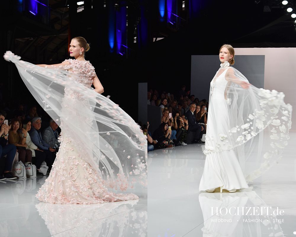 66 07 HOCHZEITde Ratgeber Aktuelles Barcelona Bridal Fashion Week brautkleid trend tuell blumen 2018 05