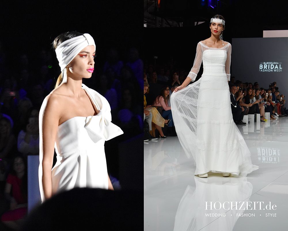66 13 HOCHZEITde Ratgeber Aktuelles Barcelona Bridal Fashion Week brautkleid trend kopfband 2018 05
